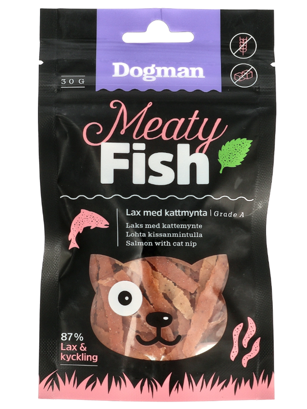 Dogman Kattegodbit Laks med Kattemynte 30g