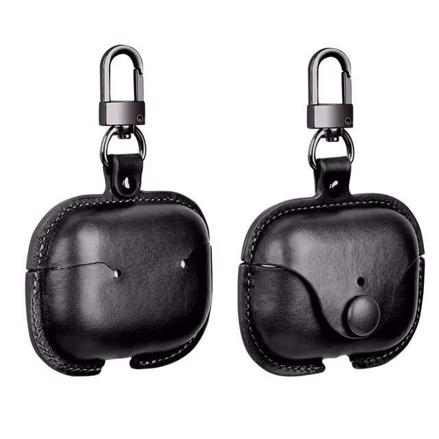 PU beskyttelsesdeksel antiripe med krok for AirPods. Sort Airpods Pro
