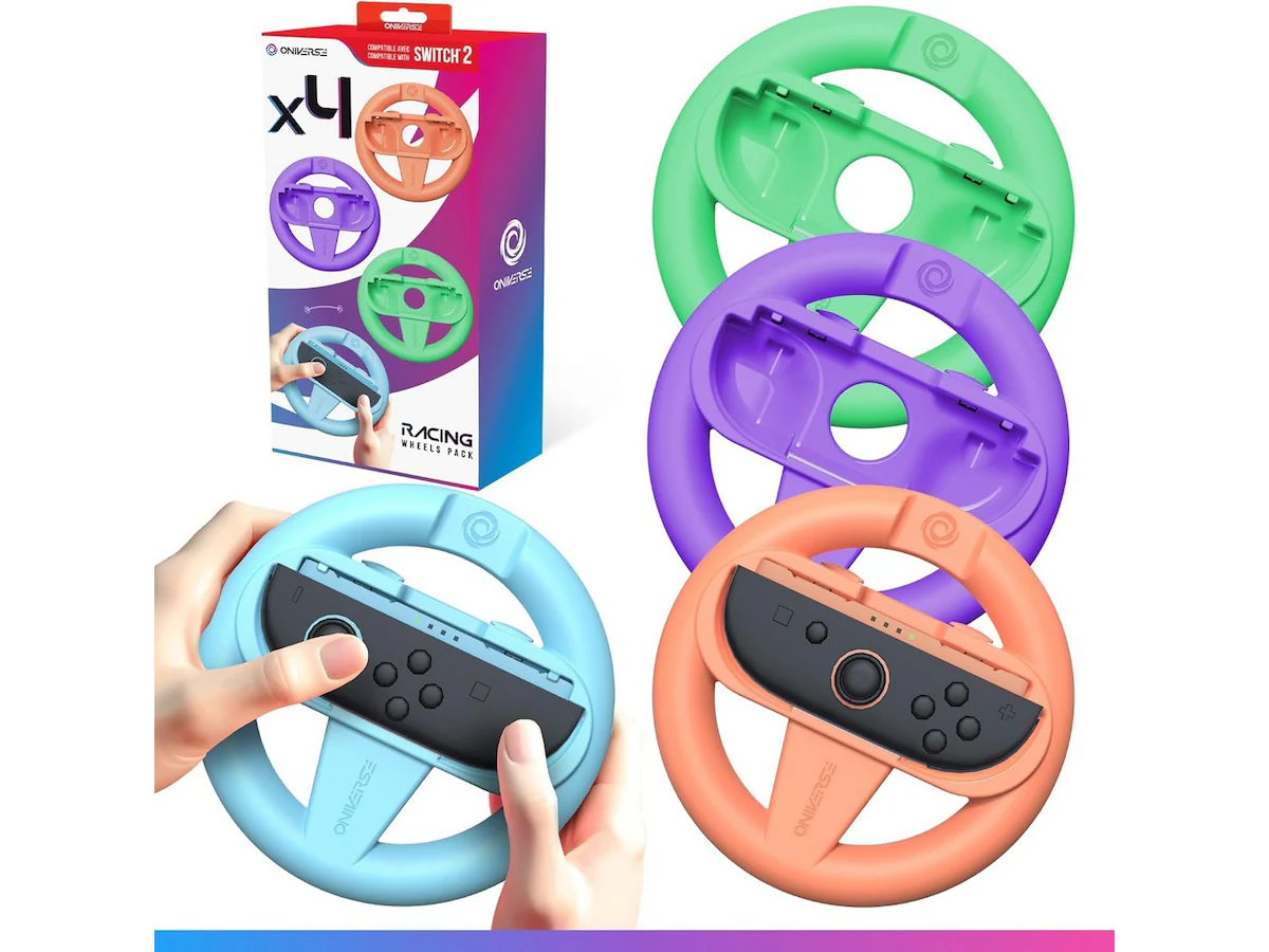 Oniverse Racing Wheel Controller Holders - Orange / Blue / Purple / Green - 4 Pack
