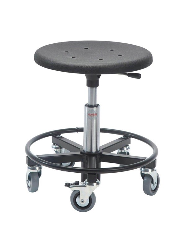Global Roller stool sigma 400rs with footring base - seat height 47-66 cm
