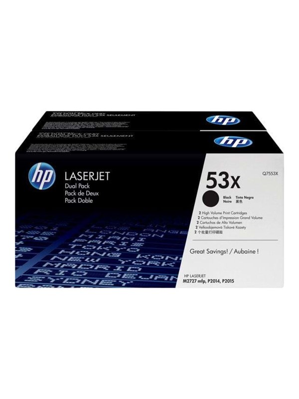 HP 53X / Q7553XD - Black Laser Toner - Laser toner Svart