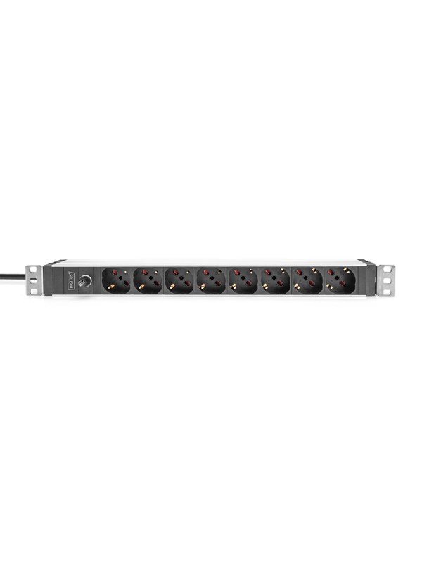 DIGITUS 8-Port - 1U - Aluminum PDU (Italian Outlets)