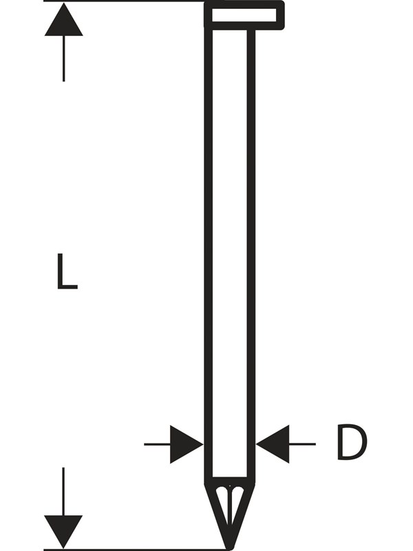 Bosch Plastbåndet spiker med D-hode SN34DK 65 2,8 mm, 65 mm, blank, glatt