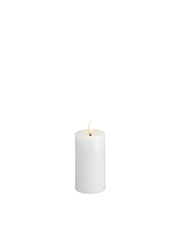 Moods &amp; More LED pillar candle - Melted Classic white - 49x100 mm