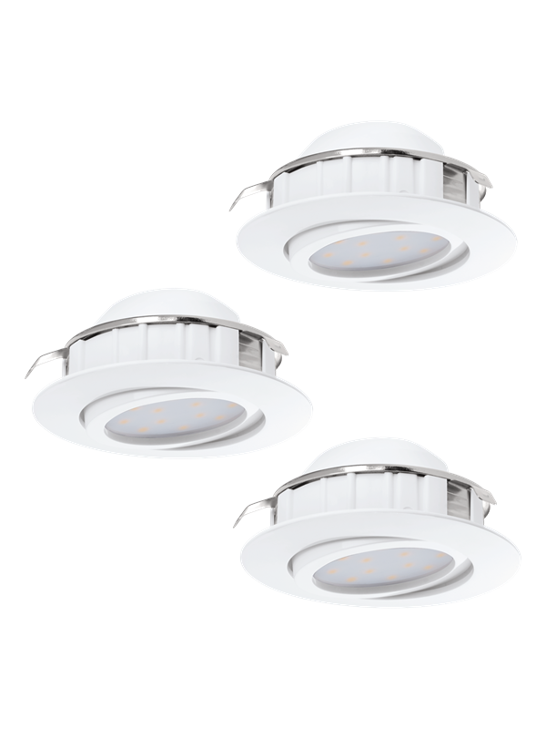 EGLO PINEDA recessed spotlight Ø84 mm 3000K 3-pack white