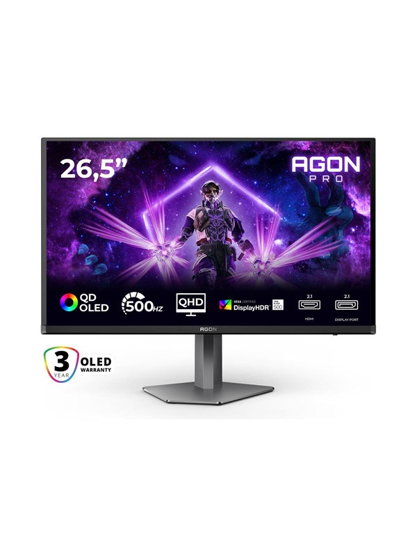 26.5" AOC AGON PRO AG276QKD2 - 2560x1440 (QHD) - 500Hz - QD-OLED