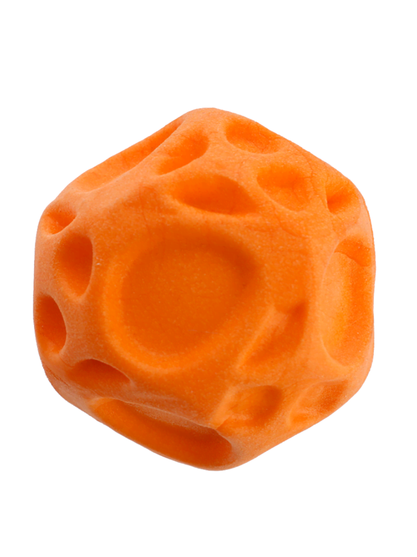 Dogman Hundeleke Ujevn TPR Skumball Ellis Oransje 7cm