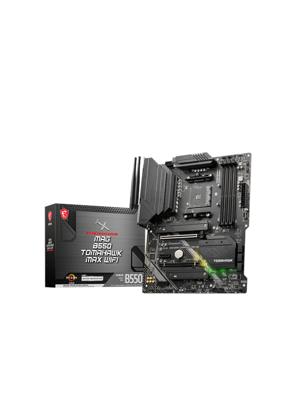MSI MAG B550 TOMAHAWK MAX WIFI Hovedkort - AMD B550 - AMD AM4 socket - DDR4 RAM - ATX