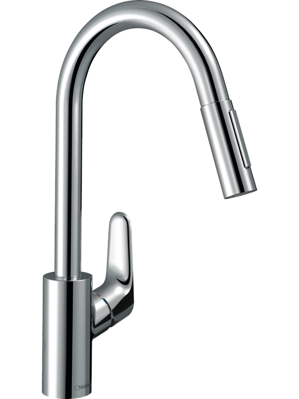 Hansgrohe focus single lever kitchen mixer 240 with pull-out