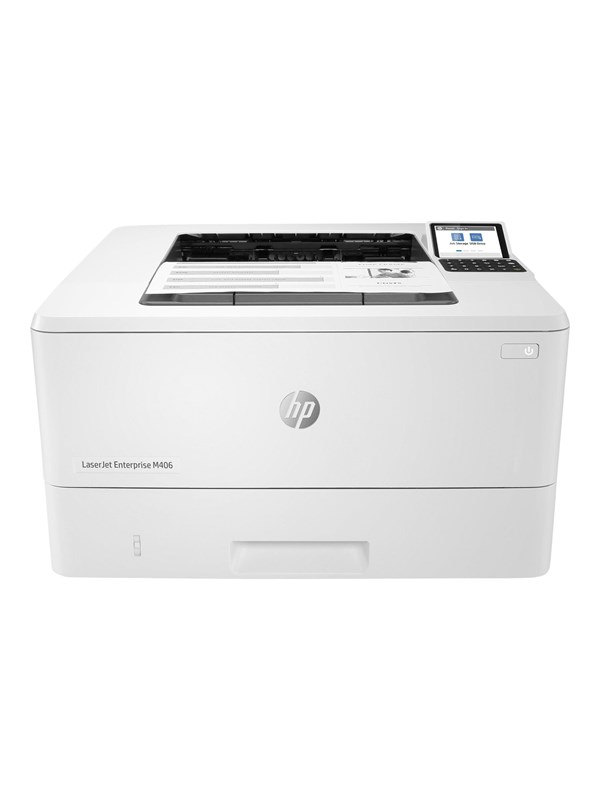 HP LaserJet Enterprise M406dn Mono Laser Printer - Sort/hvit - Laser