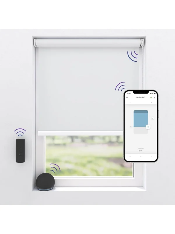 MotionBlinds Wireless Electric Black-Out Rollerblind 150x190cm - White