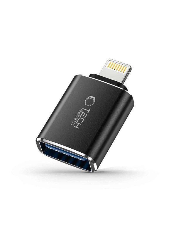 Tech-Protect UltraBoost Lightning (Male) / USB-A ( USB-hub - 1 - Svart