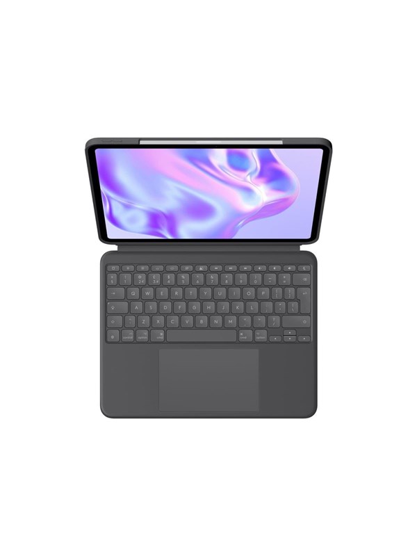 Logitech Combo Touch for iPad Pro 13" (M4) - Graphite - Tastatur & Foliosett - Engelsk (Storbritannia) - Grå
