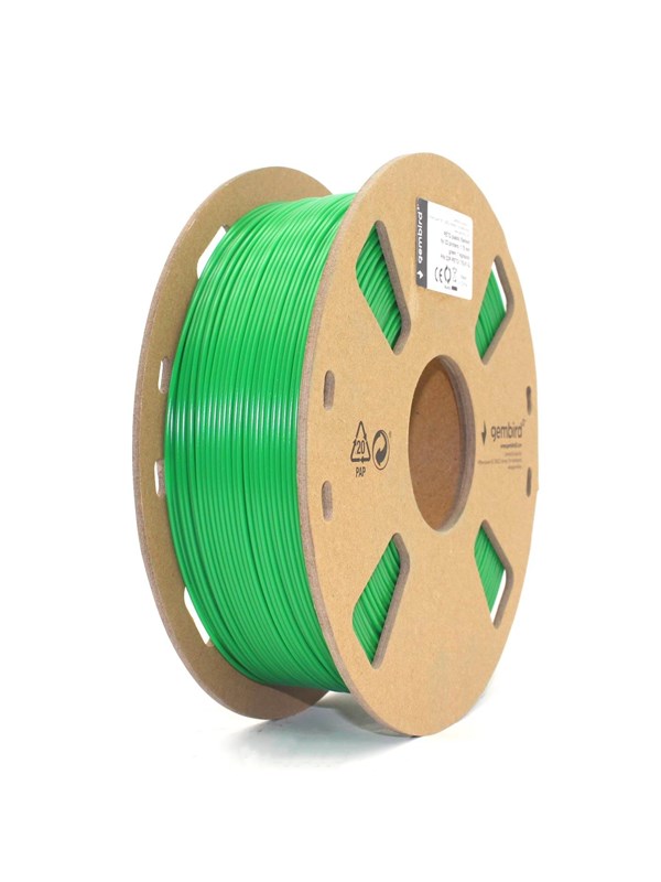 Gembird PETG (PET, PETT) filament - Grønn - 1.75mm ø - 1 kg