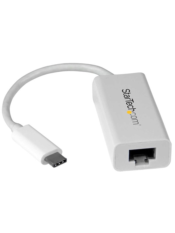 StarTech.com US1GC30W USB-C to Gigabit Ethernet Adapter White Thunderbolt 3 Compatible