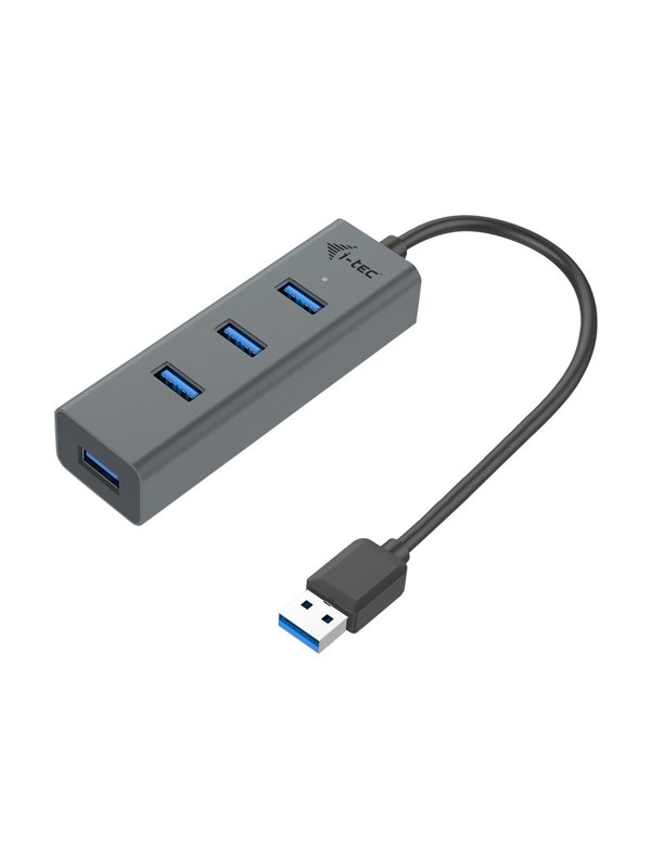 I-Tec USB 3.0 Metal Passive HUB - USB 3.0 - 4-Port USB-hub - USB 3.2 - 4 porter - Grå