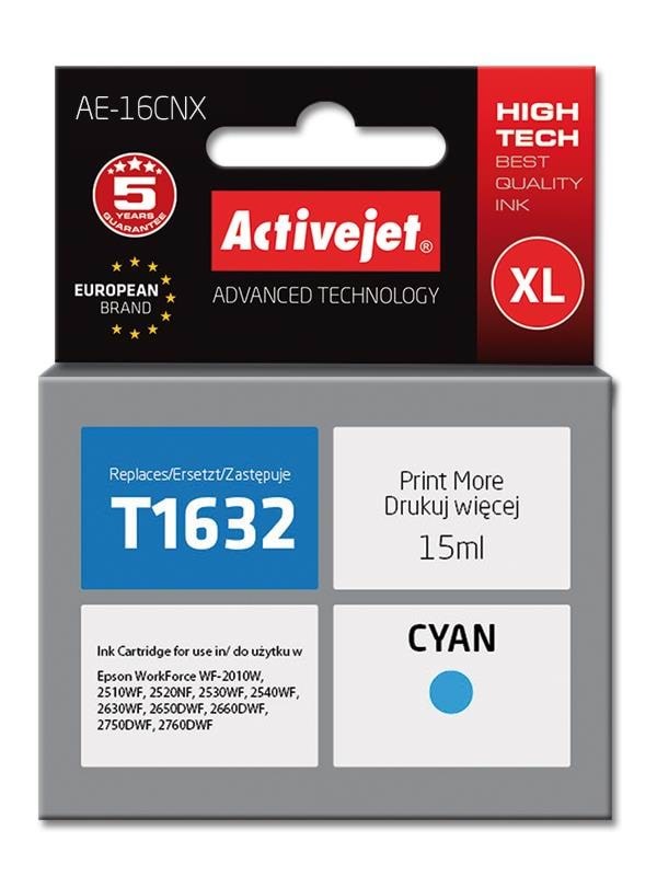 ActiveJet Supreme AE-16CNX - cyan - ink cartridge (alternative for: Epson T1632 Epson 16XL C)