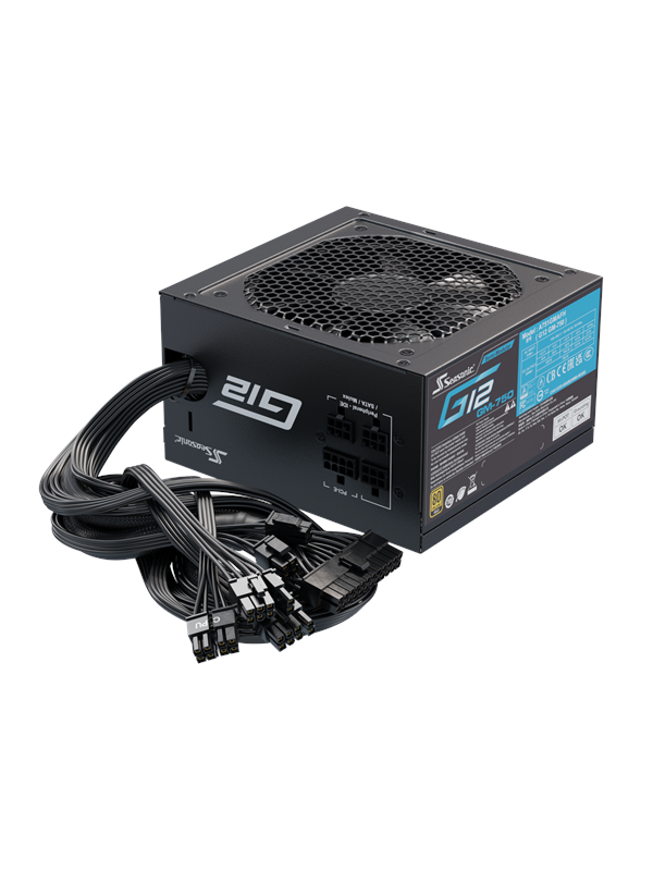 Seasonic G12 GM 750 Strømforsyning (PSU) - 750 Watt - 120 mm - ATX - 80 Plus Gold sertifisert