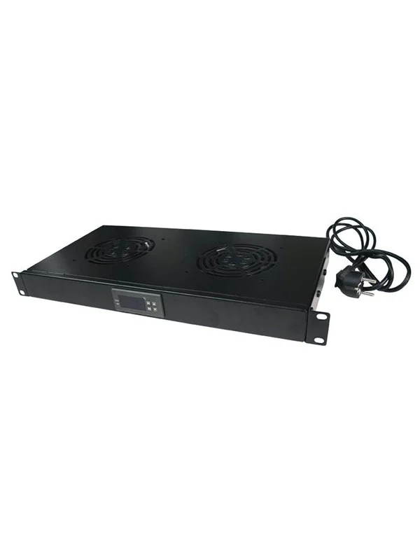 LogiLink rack fan tray (220/240 V) with thermostat (2 fans)