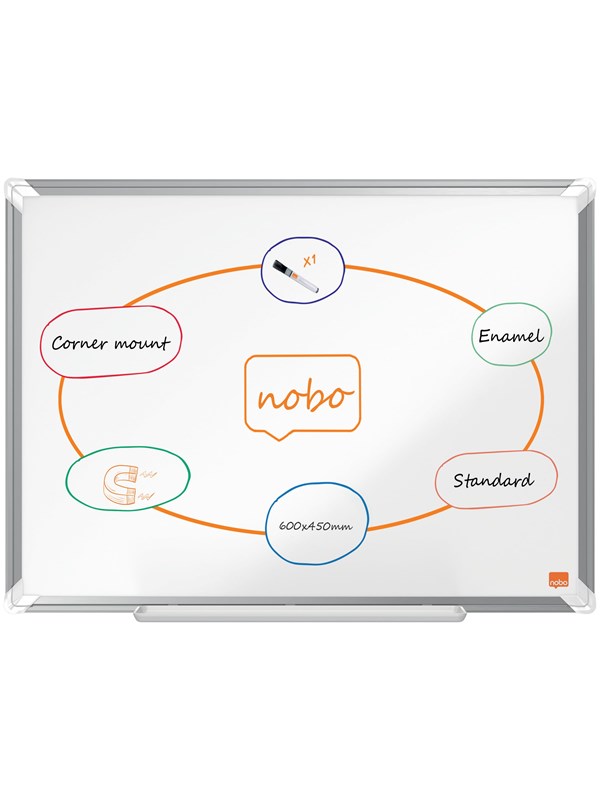 Nobo Premium Plus Emaljert magnetisk whiteboard 60 x 45 cm