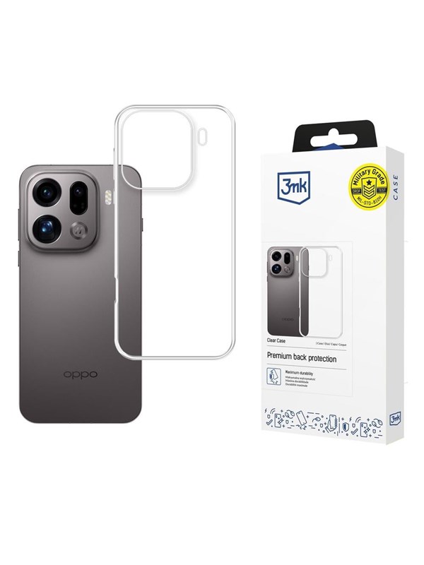 3mk Clear Case for Oppo Find X9 Pro - Transparent