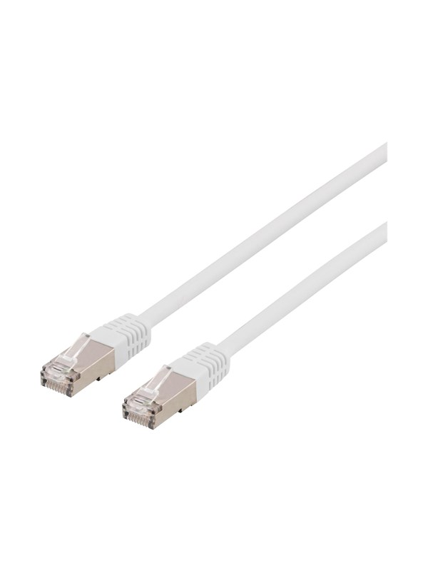 Deltaco patch cable - 5 m - white - Hvit - 5m
