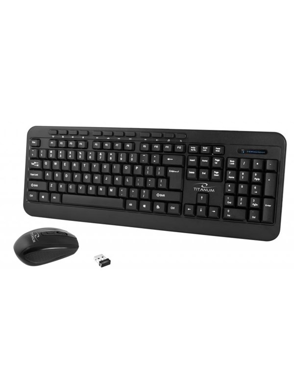 Esperanza TITANUM 2.4GHZ USB WIRELESS KIT AKRON - Tastatur &amp; Mussett - Svart