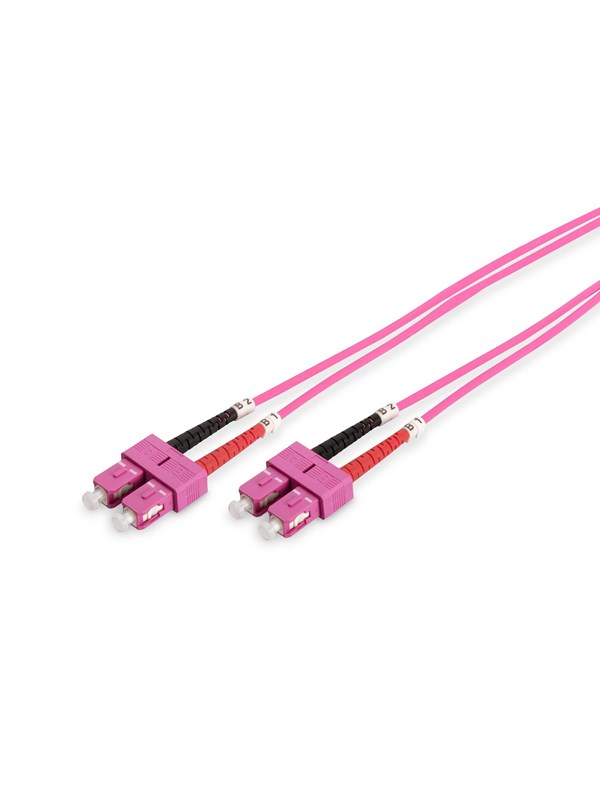 DIGITUS Fiber Optic Multimode Patch Cord - 2m - Rosa - 2m