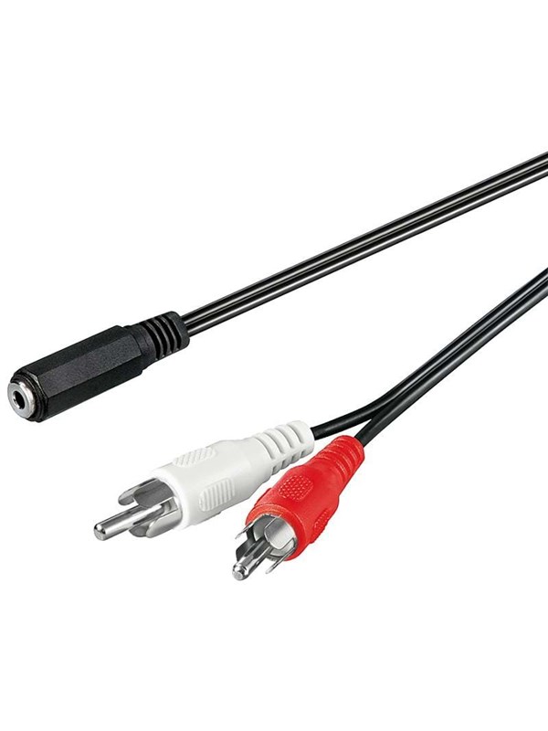 Pro MiniJack (F) - 2xRCA (M) - 0.20m