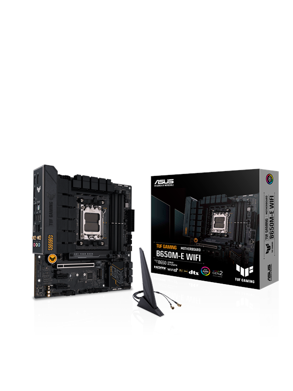 ASUS TUF GAMING B650M-E WIFI Hovedkort - AMD B650 - AMD AM5 socket - DDR5 RAM - Micro-ATX