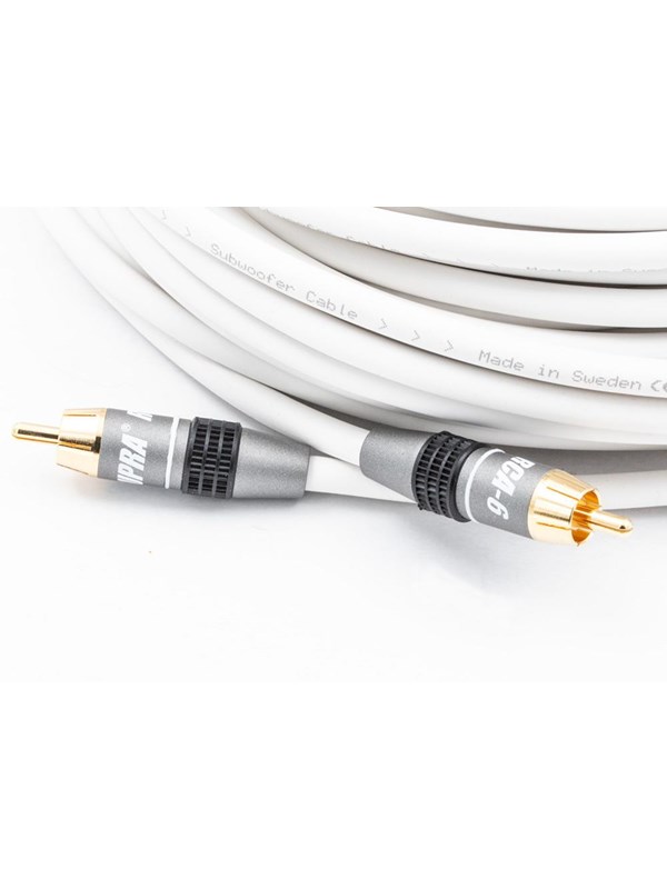 Supra Sublink - RCA subwooferkabel - 6m - Hvit