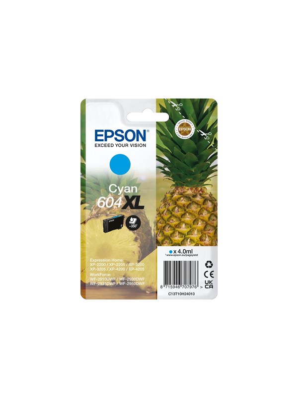 Epson 604XL - cyan - original - ink cartridge