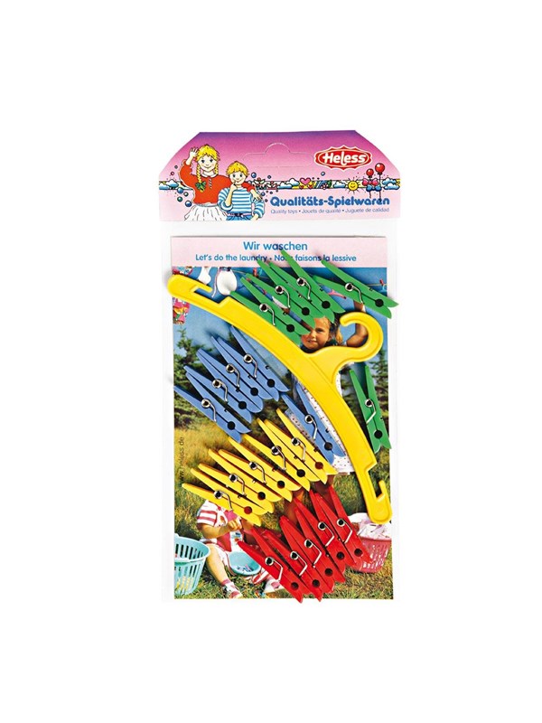 Heless Clothes Hanger &amp; Clothespin Set 20 pcs.