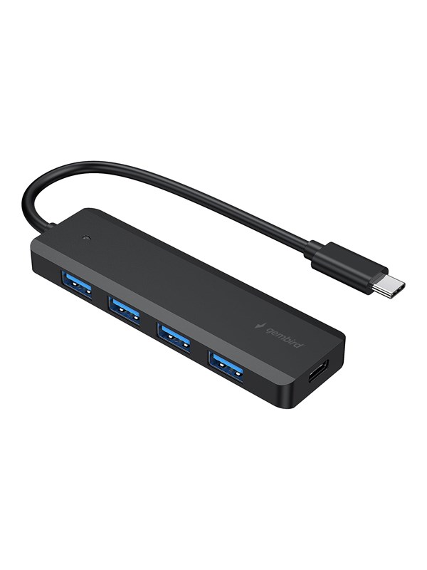Gembird UHB-CM-U3P4P-01 - hub - type-C - 4 ports USB-hub - USB 3.2 - 4 porter - Svart