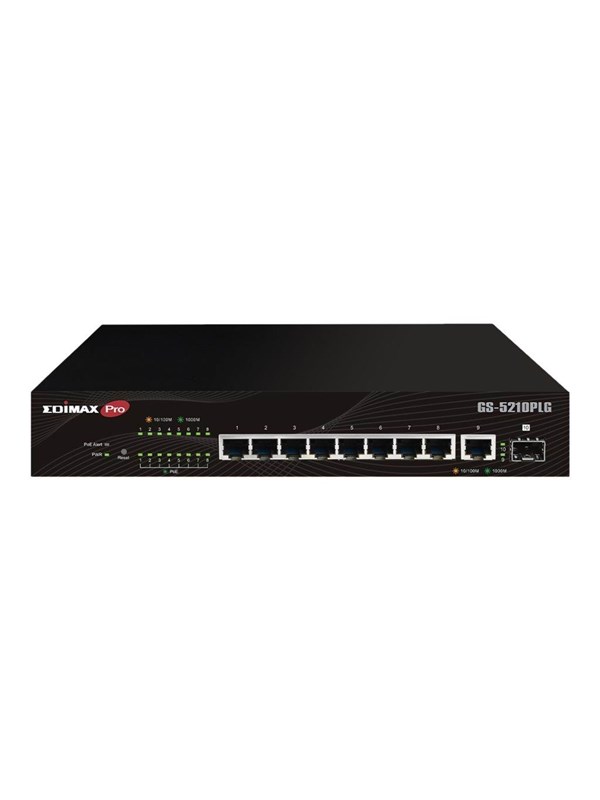 Edimax Pro GS-5210PLG - switch - 10 ports - smart - rack-mountable