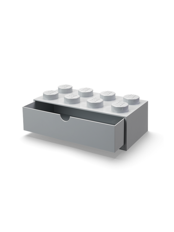 LEGO Oppbevaring Skrivebordsskuff 8, grå