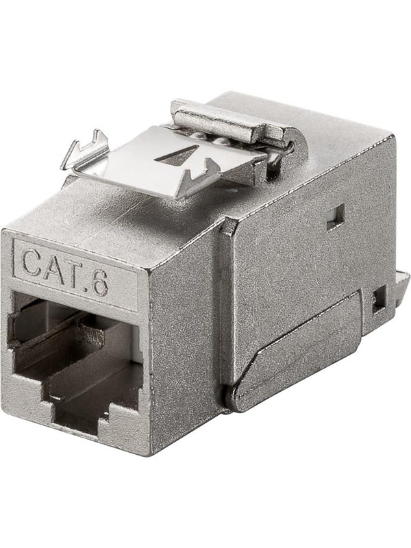 Pro Keystone module RJ45 CAT 6 STP 250 MHz - Sølv