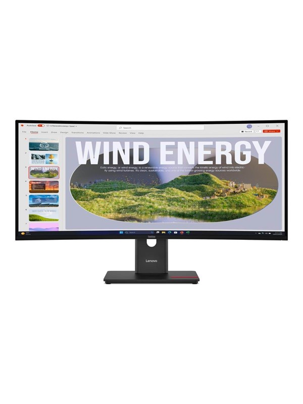 34" Lenovo ThinkVision T34WD-40 - 3440x1440 (UWQHD) - 120Hz - VA - 100W USB-C