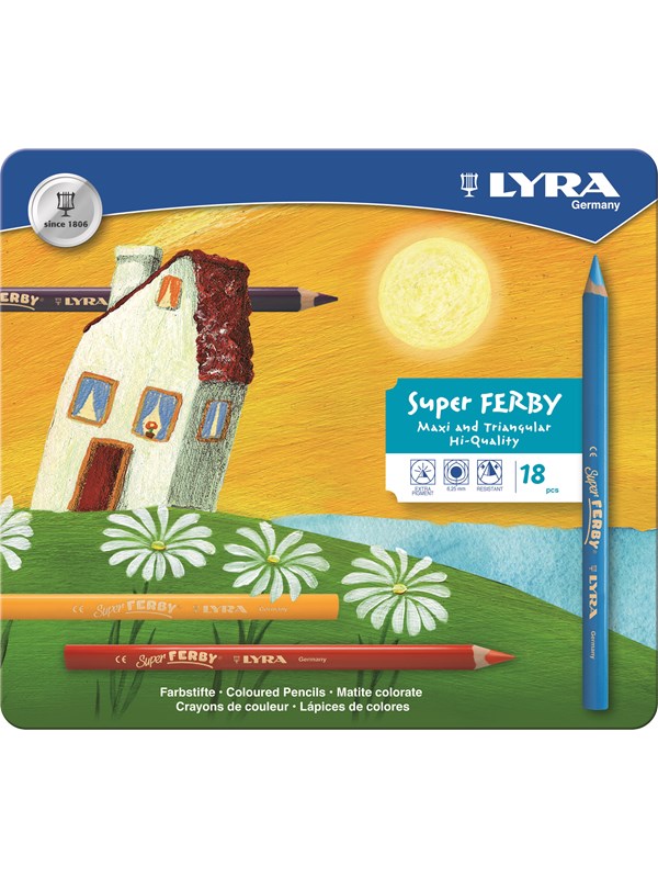 Lyra Super Ferby Lacquered Metal Box 18 pcs