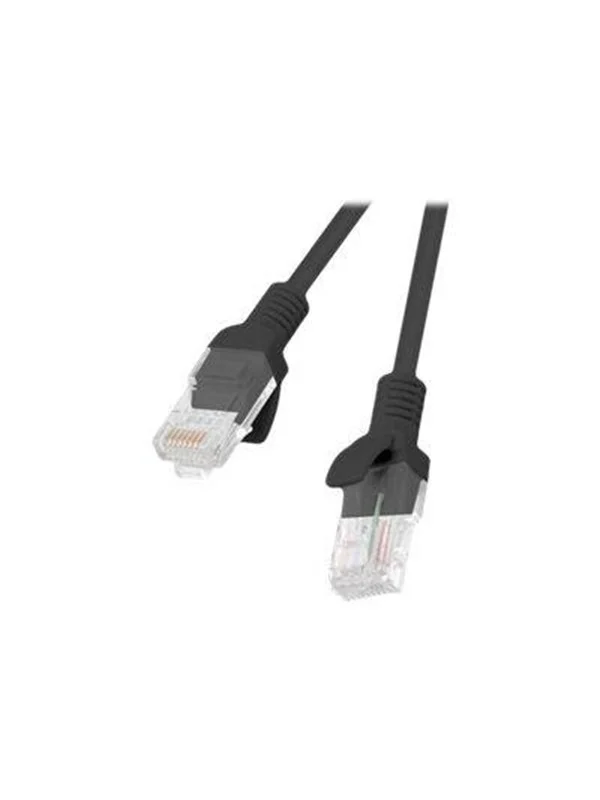 Lanberg patch cable - 25 cm - black RAL 9004 - Svart - 0.25m
