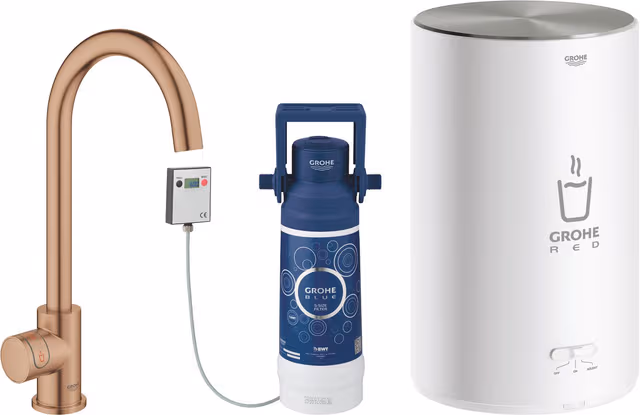 Grohe Red II Mono C blandebatteri med kokefunksjon (warm sunset)