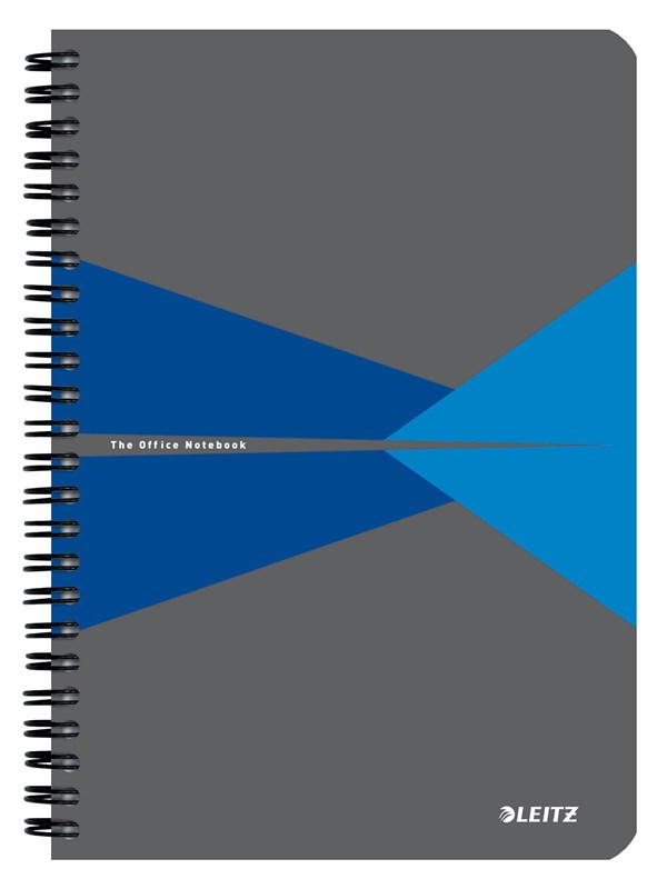 Leitz Office Notebook A5 ruled wirebound with PP cover blue