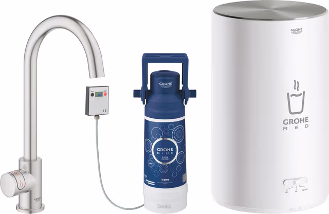 Grohe Red II Mono C blandebatteri med kokefunksjon (børstet krom)