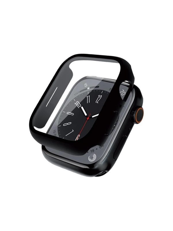 CRONG Hybrid Watch Case - Case with Glass for Apple Watch 45mm (Black)