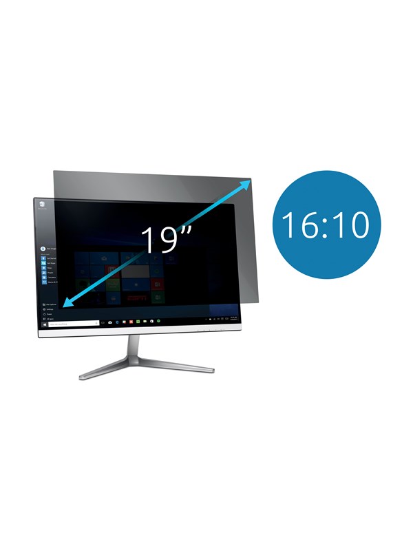 Kensington Skjermfilter 19" bred 16:10 2-veis Avtagbart