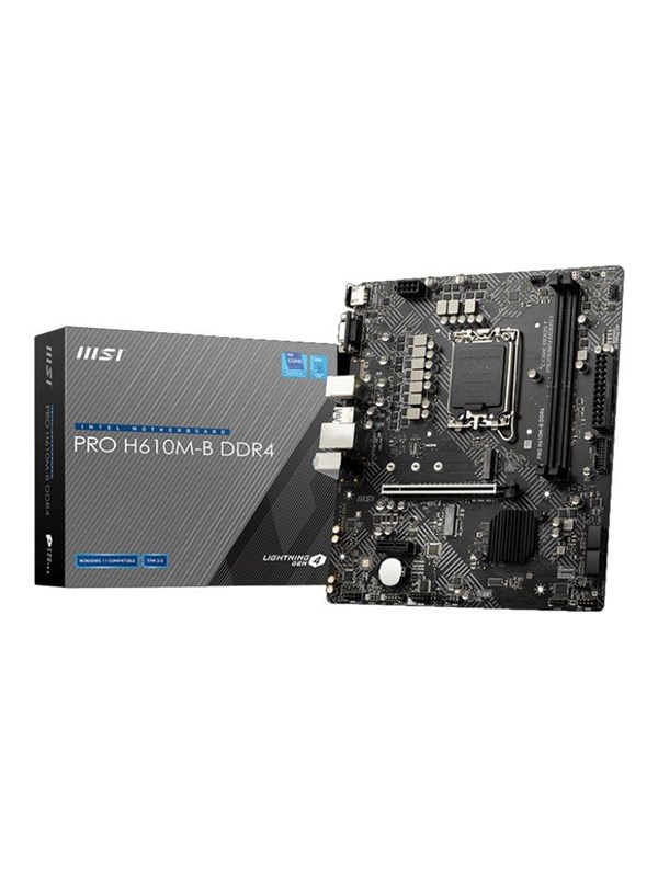 MSI PRO H610M-G DDR4 Hovedkort - Intel H610 - Intel LGA1700 socket - DDR4 RAM - Micro-ATX