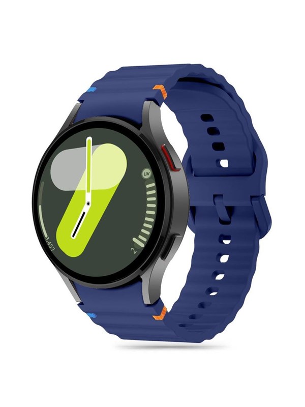 Tech-Protect Silicone Sport Strap for Samsung Galaxy Watch 4 / 5 / 5 Pro / 6 / 7 / FE - Blue