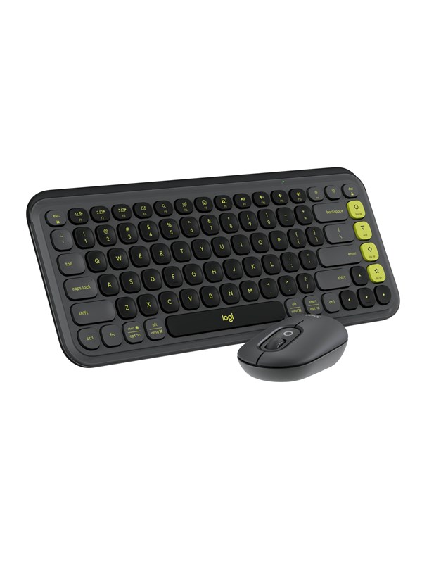 Logitech POP Icon Combo - Grafitt - Tastatur &amp; Mussett - Nordisk - Svart
