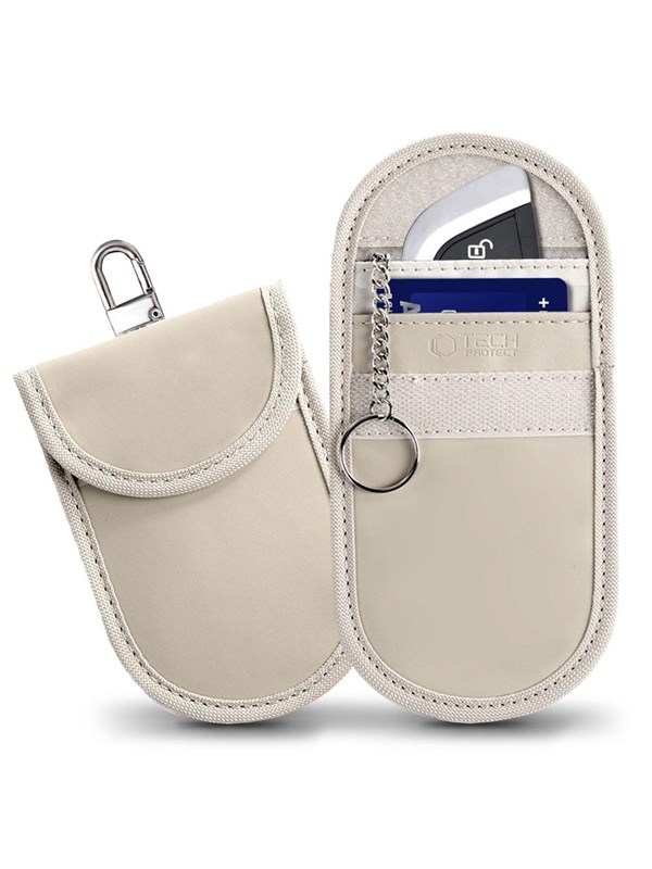 Tech-Protect  KLR100 RFID Locking Car Key Case - Beige