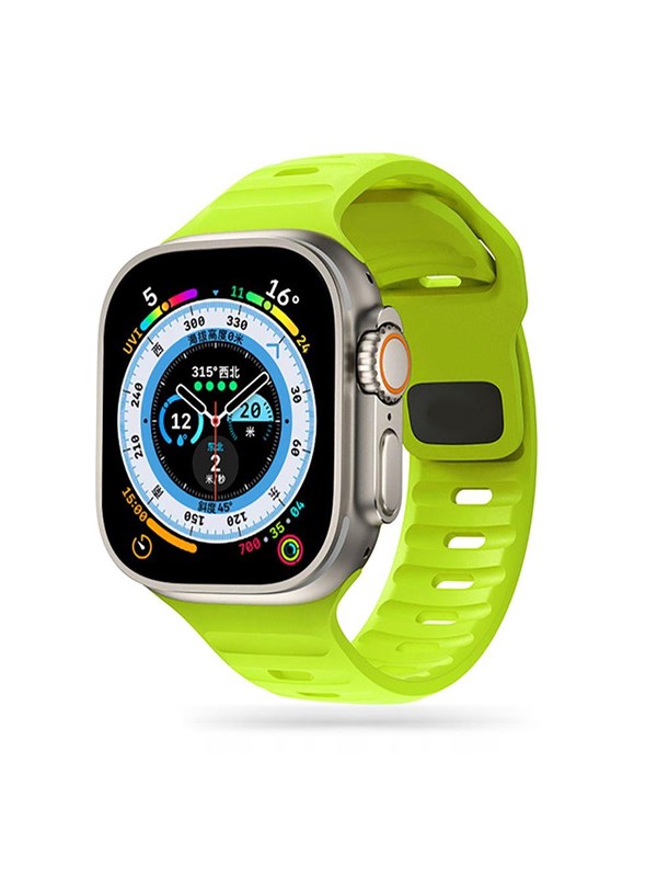 Tech-Protect IconBand Line Strap for Apple Watch 4 / 5 / 6 / 7 / 8 / 9 / SE / Ultra 1 / 2 (42 / 44 / 45 / 49 mm) - Lime